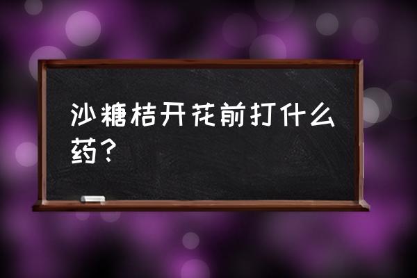 沙糖桔开花用什么叶面肥 沙糖桔开花前打什么药？