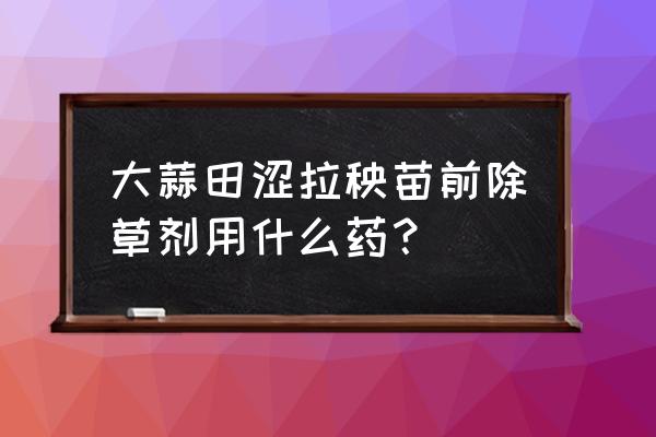 大蒜地能打乙草胺除草剂吗 大蒜田涩拉秧苗前除草剂用什么药？