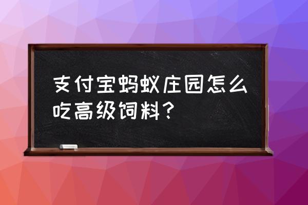 蚂蚁庄园多少饲料可以产蛋 支付宝蚂蚁庄园怎么吃高级饲料？