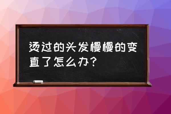 烫了没多久的卷发变直了 烫过的头发慢慢的变直了怎么办？