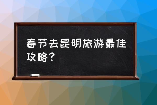 春节去国外哪里旅游性价比 春节去昆明旅游最佳攻略？