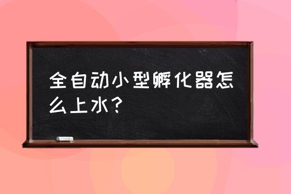 孵化器孵小鸡的温度和使用方法 全自动小型孵化器怎么上水？