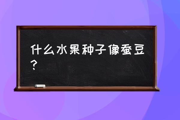 什么水果种子适合小盆栽种 什么水果种子像蚕豆？