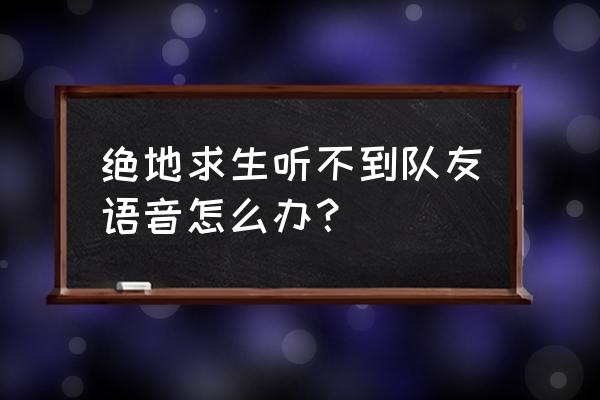 电脑根本识别不到声卡设备怎么办 绝地求生听不到队友语音怎么办？