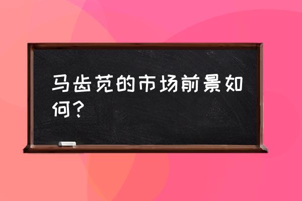 农村野菜在网上怎么找销路 马齿苋的市场前景如何？