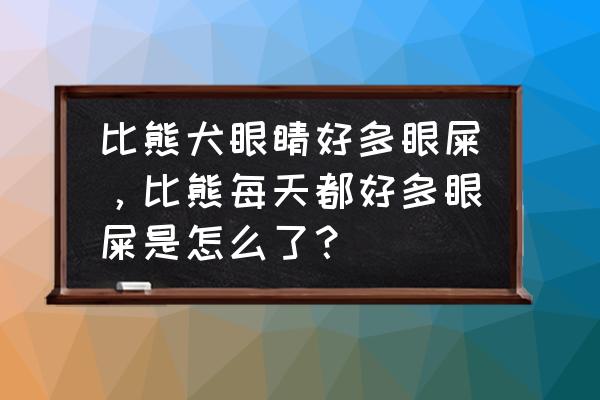 比熊犬咳嗽两个月了没有好怎么办 比熊犬眼睛好多眼屎，比熊每天都好多眼屎是怎么了？