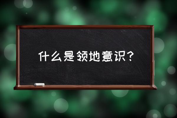 什么性格的人领地意识特别强 什么是领地意识？