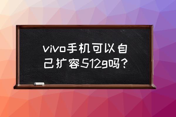 vivox60内存扩容多少钱 vivo手机可以自己扩容512g吗？