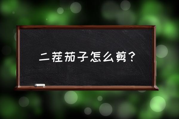 茄子怎么剪枝能接二茬及管理 二茬茄子怎么剪？