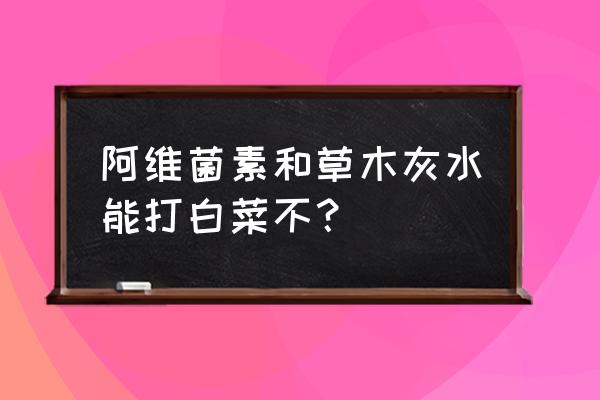 大白菜撒草木灰什么时候撒最好 阿维菌素和草木灰水能打白菜不？