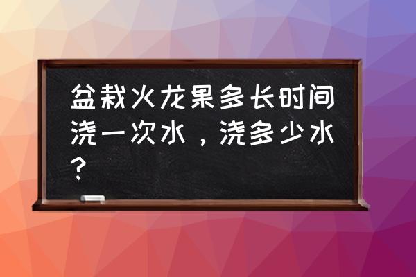 盆栽火龙果养殖方法 盆栽火龙果多长时间浇一次水，浇多少水？