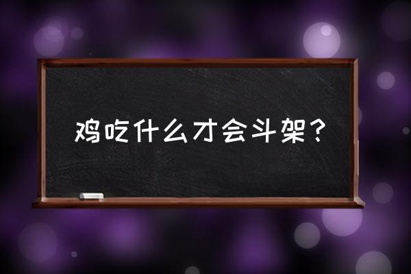 散养公鸡6个月后打架怎么解决 鸡吃什么才会斗架？