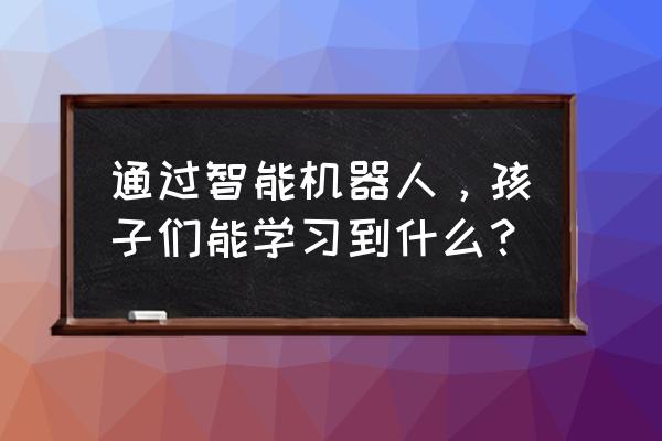 9个月宝宝技能 通过智能机器人，孩子们能学习到什么？