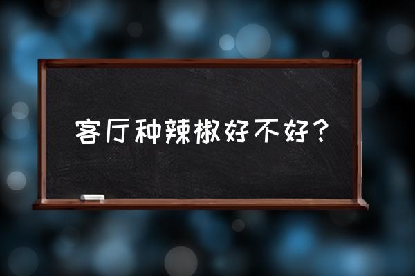 辣椒适合室内盆栽吗 客厅种辣椒好不好？