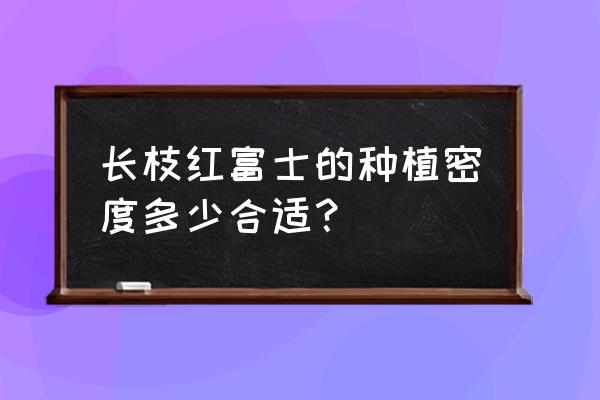 矮化红富士苹果树苗 长枝红富士的种植密度多少合适？