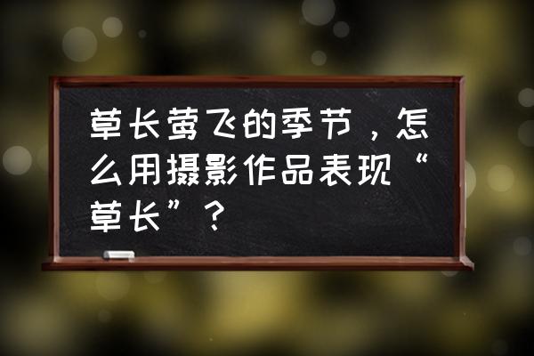 草坪上如何拍照才好看 草长莺飞的季节，怎么用摄影作品表现“草长”？