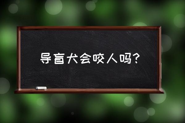 导盲犬一般是哪种狗 导盲犬会咬人吗？