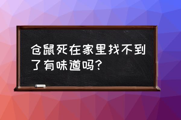 仓鼠死了后怎么处理 仓鼠死在家里找不到了有味道吗？