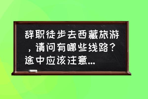 全球十大最经典的徒步旅行路线 辞职徒步去西藏旅游，请问有哪些线路？途中应该注意些什么？