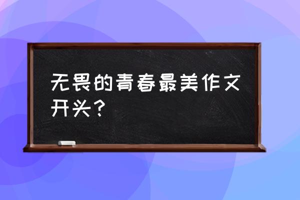 萌龙进化论海风11攻略 无畏的青春最美作文开头？