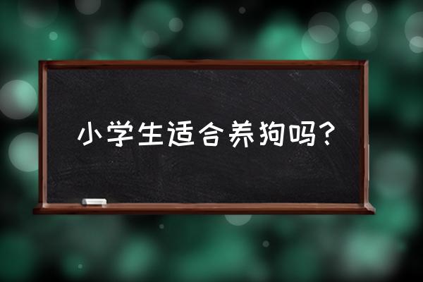 养狗对小孩学习有什么帮助 小学生适合养狗吗？