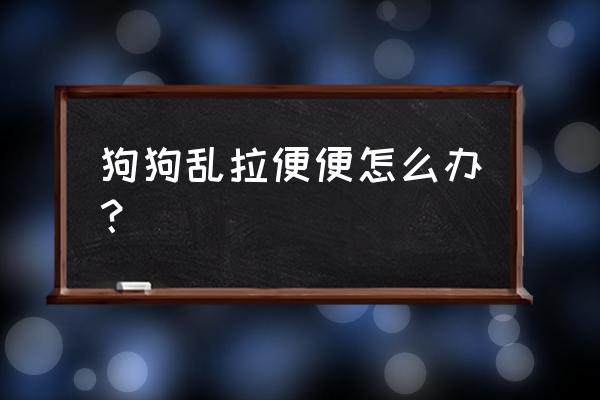 怎么训练狗狗最简单 狗狗乱拉便便怎么办？